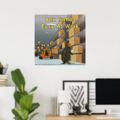 Grappige Dooschildpad Glanzende Poster (Thuiskantoor)