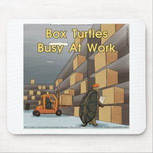 Grappige dooschildpadden aan het werk muismat