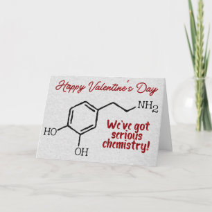 Grappige Dopamine Chemie Glitter Valentijnkaart Kaart