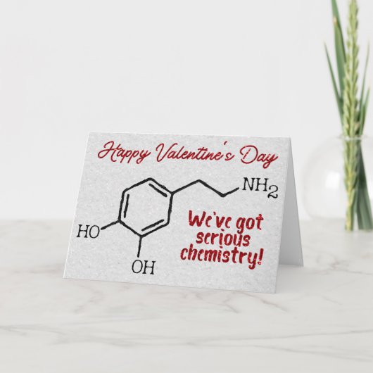 Grappige Dopamine Chemie Glitter Valentijnkaart Kaart (Voorkant)