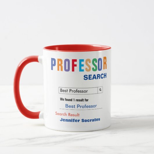 Grappige Douane Beste Professor Cadeau Mok (Links)