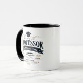 Grappige Douane Beste Professor Cadeau Mok (Voorkant links)