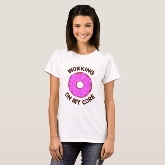 Grappige Doughnut Workout T-shirt (Voorkant volledig)
