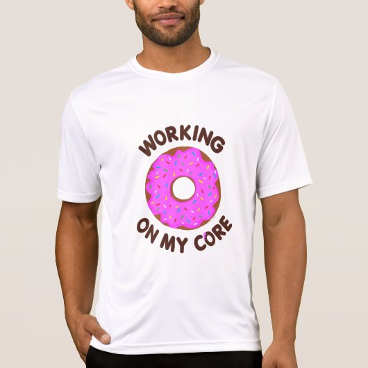 Grappige Doughnut Workout T-shirt (Voorkant)