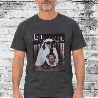 Grappige Doxie Geest met Zonnebril Hond Papa T-shirt