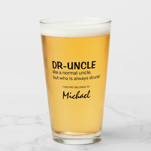 Grappige Dr-oomel Citaten | Gepersonaliseerd Oom C Glas (Voorkant gevuld)