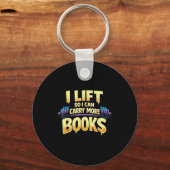 Grappige draag meer boeken gewichtheffen lezer sleutelhanger (Voorkant)