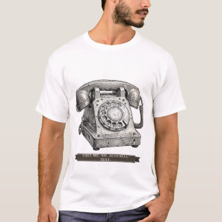Grappige draaischijftelefoon "Bel me niet, sms maa T-shirt