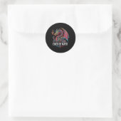 Grappige draak Cinco de Mayo Sugar Skull Flower Me Ronde Sticker (Tas)