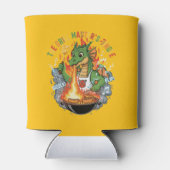 Grappige Draak Grill Meester BBQ & Grill Cartoon Blikjeskoeler (Achterkant)