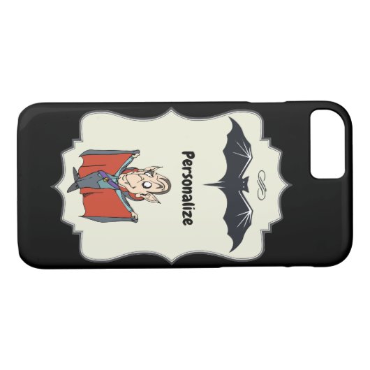 Grappige Dracula Flying Black Bat Personaliseren Case-Mate iPhone Case (Achterkant (Horizontaal))
