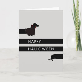 Grappige Dracula Tekkel Halloween Kaart