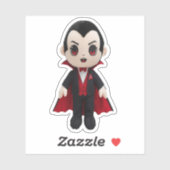 Grappige Dracula voor Halloween Sticker (Vel)