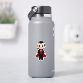 Grappige Dracula voor Halloween Sticker
