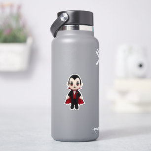 Grappige Dracula voor Halloween Sticker