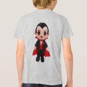 Grappige Dracula voor Halloween Tri-Blend Shirt (Achterkant)