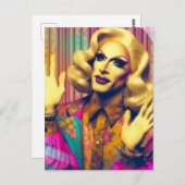 Grappige Drag Queen Briefkaart (Voorkant / Achterkant)