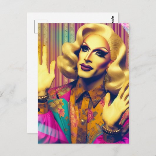 Grappige Drag Queen Briefkaart (Voorkant / Achterkant)