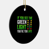 Grappige Drag Racing Kerstboom Drag Racer Keramisch Ornament (Rechts)