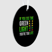 Grappige Drag Racing Kerstboom Drag Racer Ornament (voorkant)