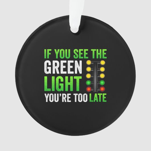 Grappige Drag Racing Kerstboom Drag Racer Ornament (voorkant)