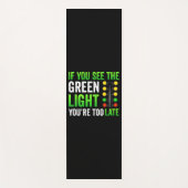 Grappige Drag Racing Kerstboom Drag Racer Yogamat (Voorkant)