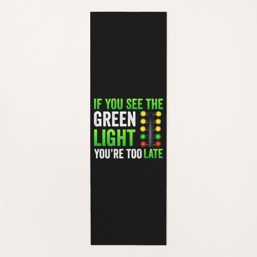 Grappige Drag Racing Kerstboom Drag Racer Yogamat (Voorkant)