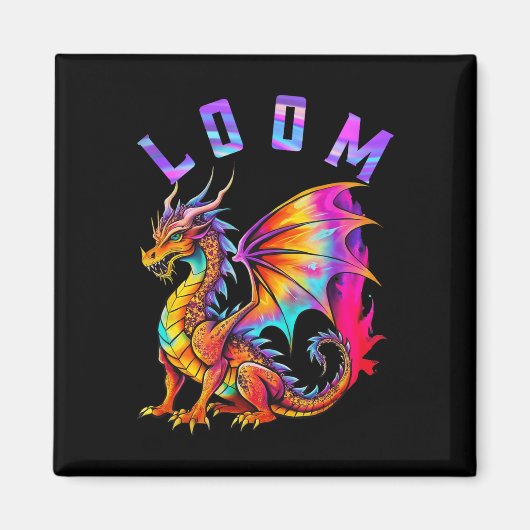 Grappige Dragon Loom Lovers voor mannen Vrouwen Im Magneet (Voorkant)