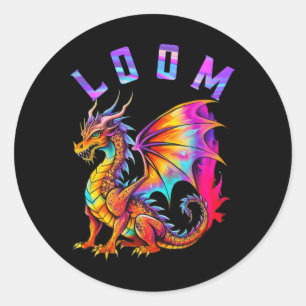 Grappige Dragon Loom Lovers voor mannen Vrouwen Im Ronde Sticker