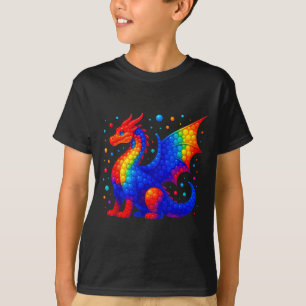 Grappige Dragon Lovers Polka Dot Art Student Happy T-shirt