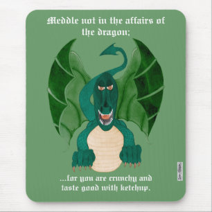 Grappige Dragon Mousemat Muismat
