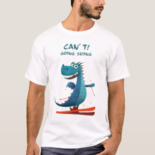 Grappige Dragon Skiing   Kan niet. Ga skiën.   Sne T-shirt