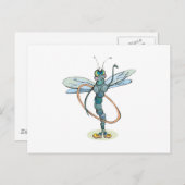 grappige dragonvlieshoepel briefkaart (Voorkant / Achterkant)