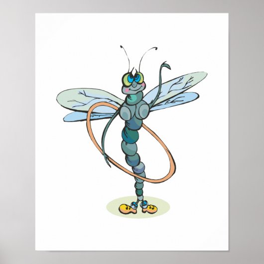 grappige dragonvlieshoepel poster (Voorkant)