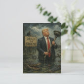Grappige Drain the Swamp Briefkaart (Staand voorkant)
