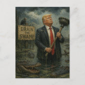 Grappige Drain the Swamp Briefkaart (Voorkant)