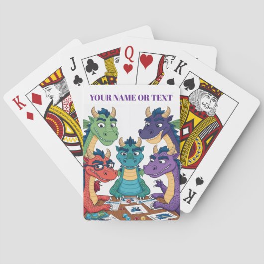 Grappige Draken Pokerkaarten (Achterkant)
