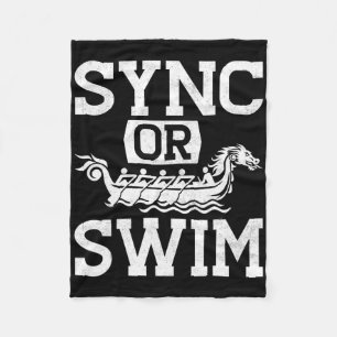Grappige drakenbootrace peddel synchronisatie of z fleece deken
