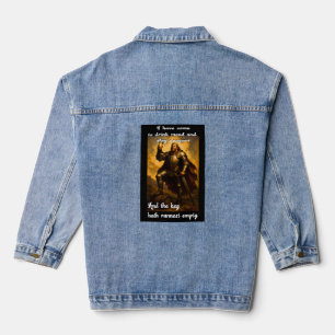 Grappige drakendoder mede drinker humor fantasieku denim jacket
