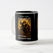 Grappige drakendoder mede drinker humor fantasieku tweekleurige koffiemok (Voorkant links)