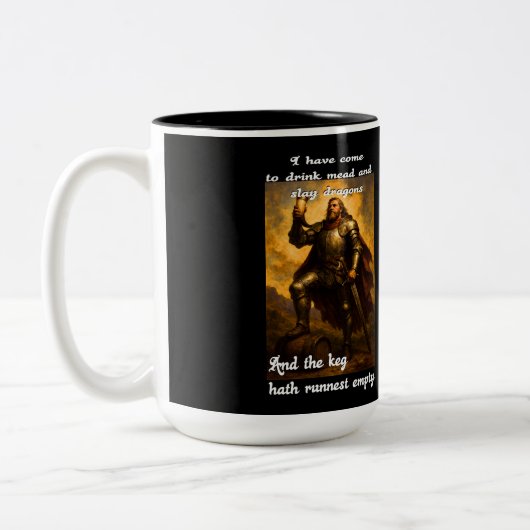 Grappige drakendoder mede drinker humor fantasieku tweekleurige koffiemok (Links)