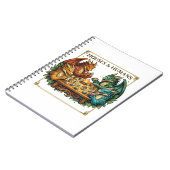 Grappige Drakenhuizen en Mensen Fantasy Kunst Notitieboek (Linkerzijde)
