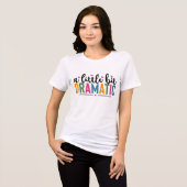 grappige dramatische woordkunst Tri-Blend shirt (Voorkant volledig)