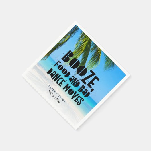 Grappige drank Bad Dance Moves Strand Bruiloft Servet (Hoek)