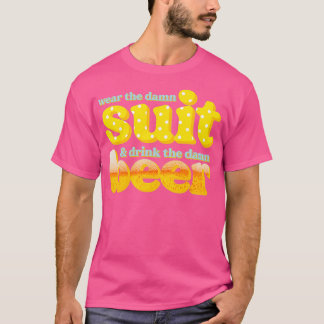 Grappige drank bier dragen pak t-shirt