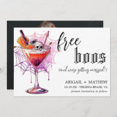 Grappige drank gratis foto's van Halloween bruilof Save The Date (Voorkant / Achterkant)