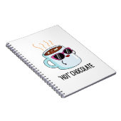 Grappige drankgrap over warme chocolademelk  notitieboek (Rechterzijde)