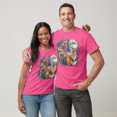 Grappige drie capybara maan 3 capybara hoofd knaag t-shirt (Unisex)