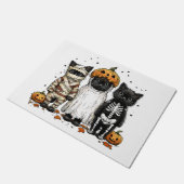 Grappige drie Halloween katten Deurmat (Schuin)
