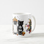 Grappige drie Halloween katten Koffiemok (Voorkant rechts)